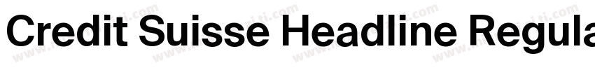 Credit Suisse Headline Regular字体转换